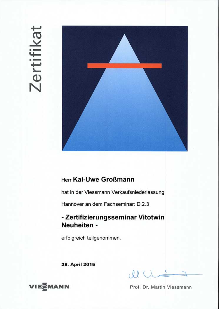 Vitowin Zertifikat